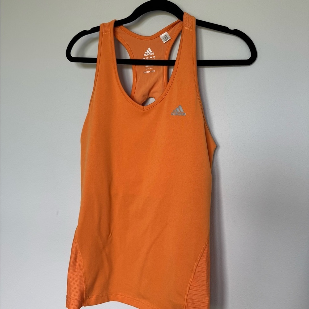 Adidas Hi-Vis Orange Racerback Runners Tank Top